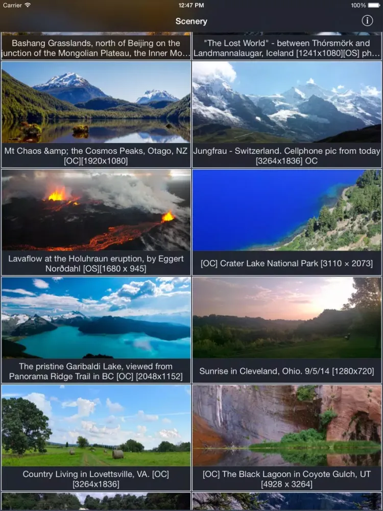 Scenery: Beautiful Nature iPad 应用截图