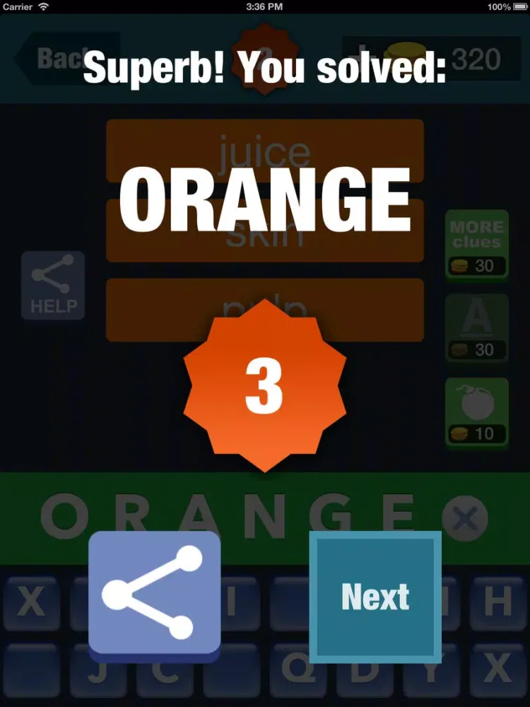 Zrzuty ekranu clues! iPad 