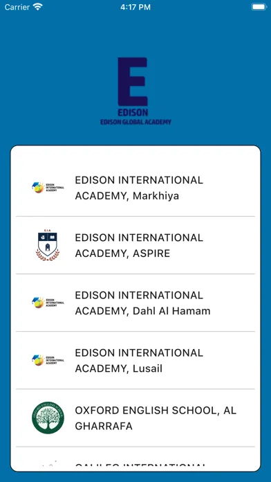Edison's Parent App Screenshots