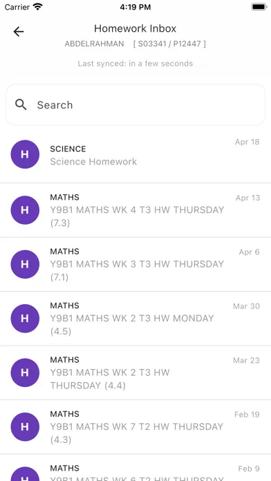 Edison's Parent App Screenshots