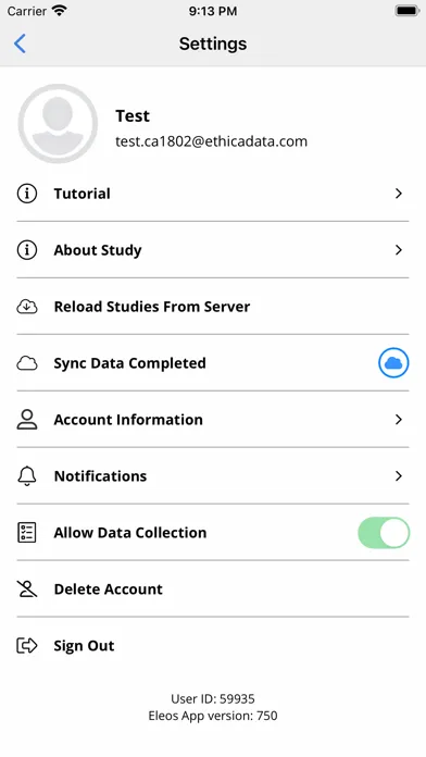 Ảnh chụp màn hình của Eleos App