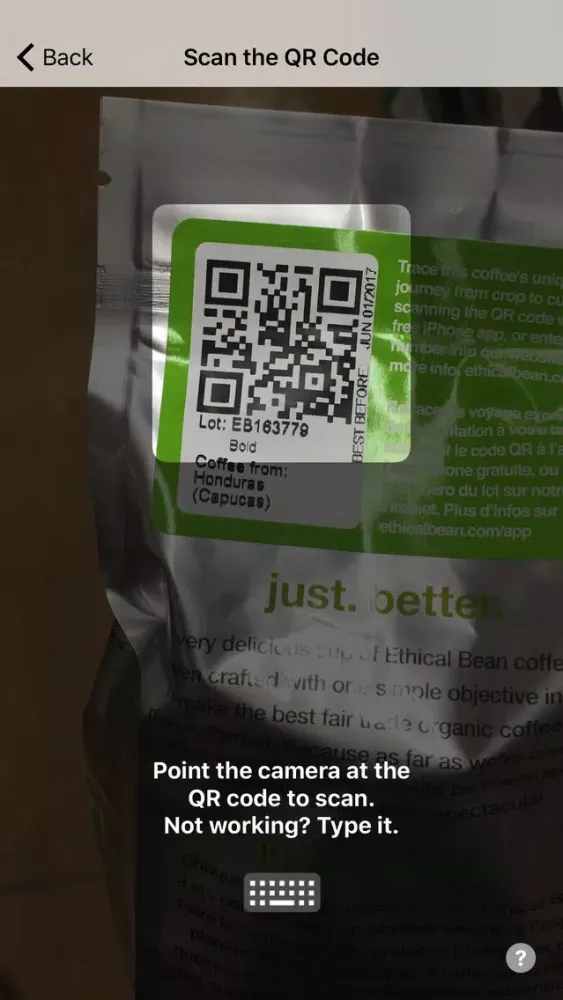 Ảnh chụp màn hình của Ethical Bean Coffee