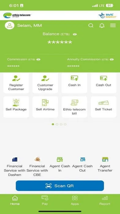 Screenshot di telebirr partner
