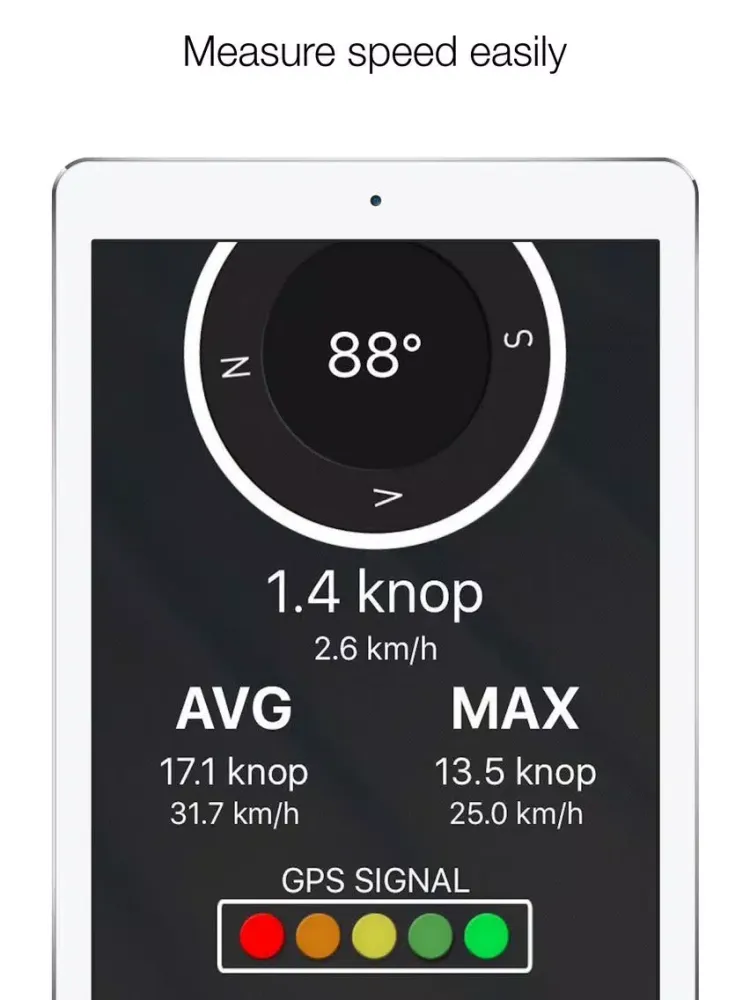 Ảnh chụp màn hình của Knotmeter+ - Speedometer Speed Limit GPS Tracker + iPad 
