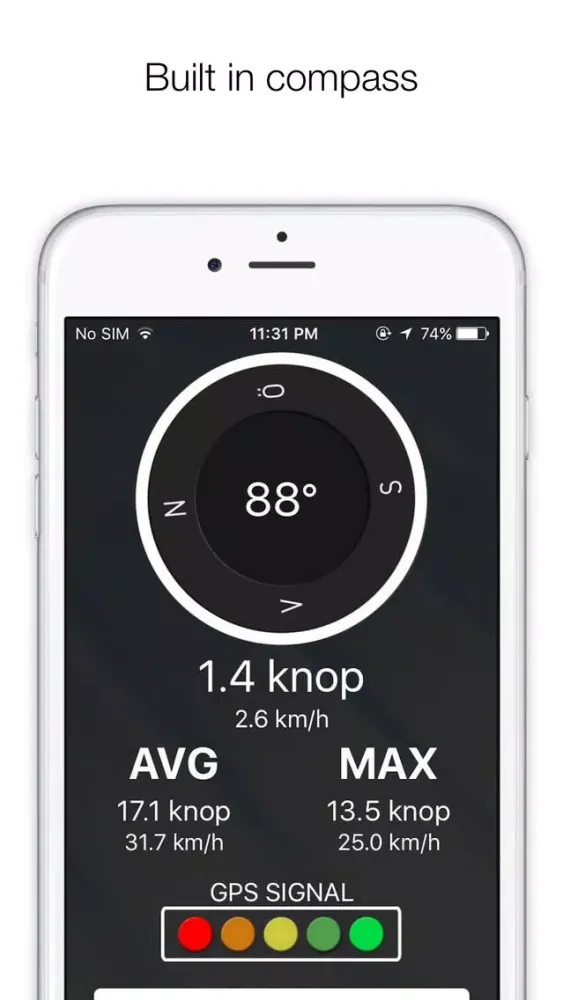Ảnh chụp màn hình của Knotmeter+ - Speedometer Speed Limit GPS Tracker +