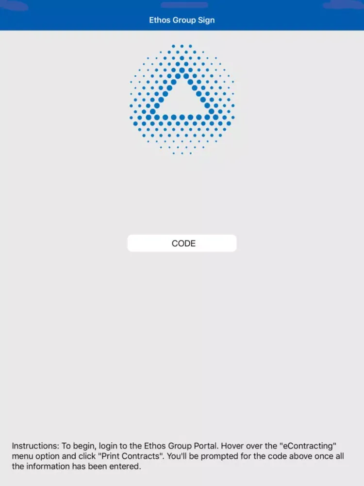 Ethos Group Sign iPad 应用截图