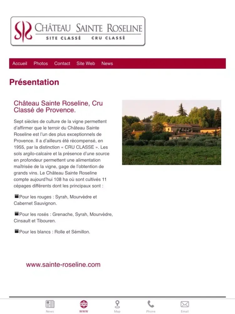 Château Sainte Roseline iPad  스크린샷