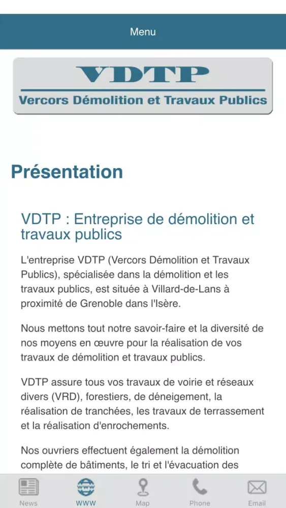 Tangkapan layar Vercors Démolition et TP