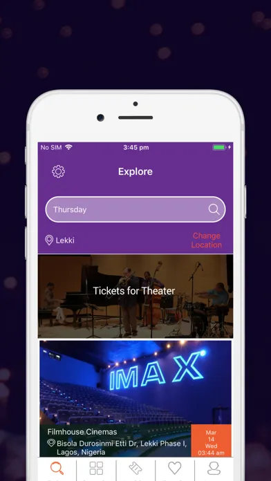 Capturas de tela do eTicket Solutions