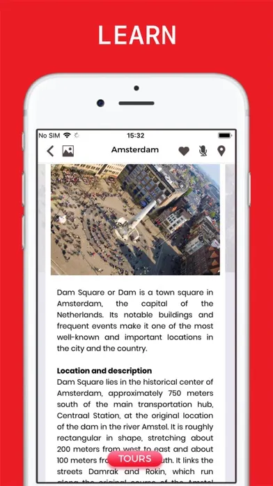 Capturas de tela do Amsterdam Travel Guide & Map .