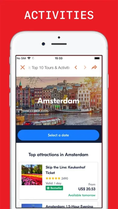 Capturas de tela do Amsterdam Travel Guide & Map .