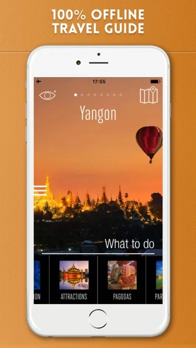 Yangon Travel Guide with Offline City Street Map Screenshots
