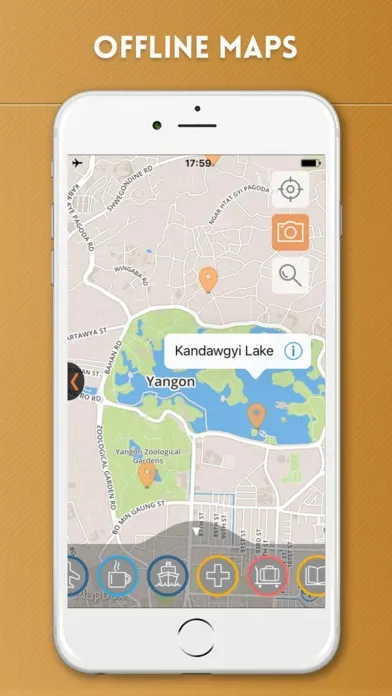 Yangon Travel Guide with Offline City Street Map Screenshots