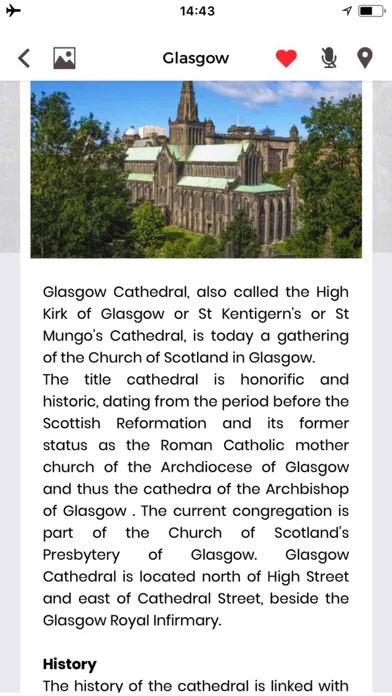Tangkapan skrin Glasgow Travel Guide Offline