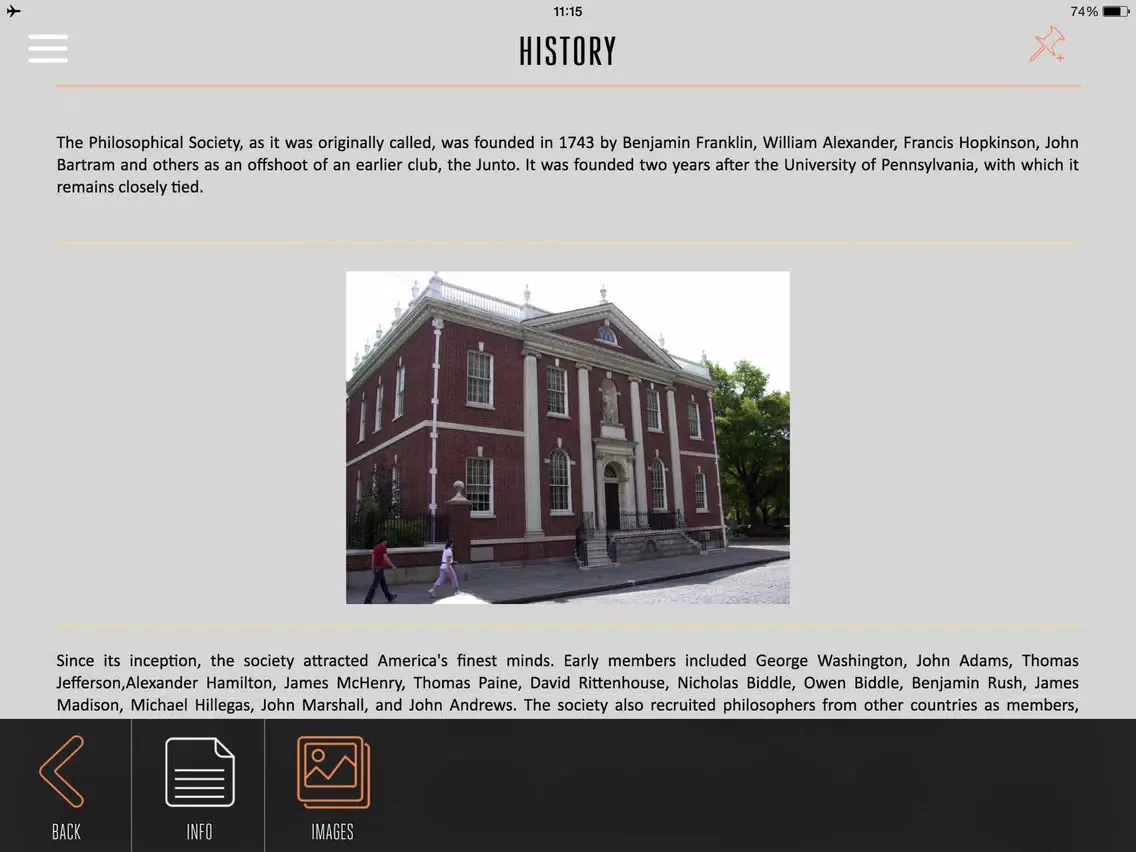 Captures d'écran de Independence National Historical Park Visitor Tour iPad 