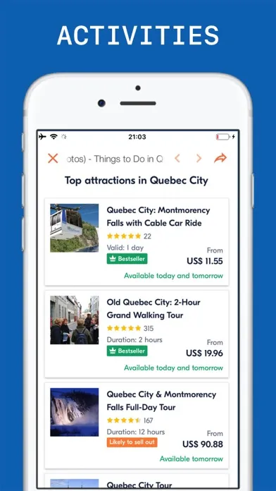Quebec City Travel Guide Screenshots