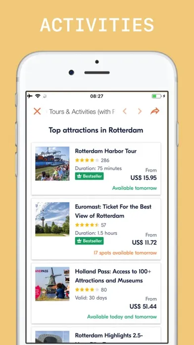 Tangkapan skrin Rotterdam Travel Guide .