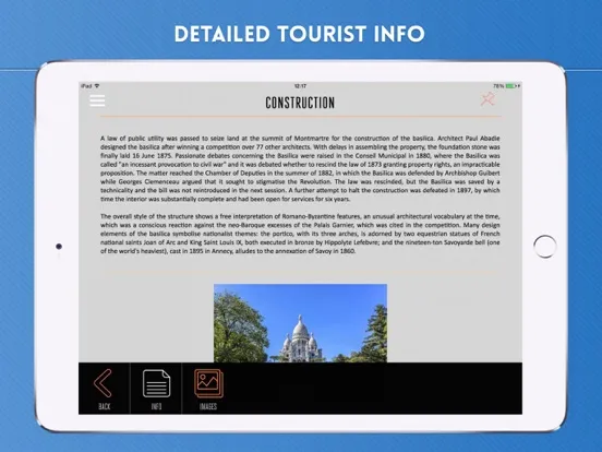 Captures d'écran de Sacre-Coeur & Montmartre Visitor Guide Paris iPad 