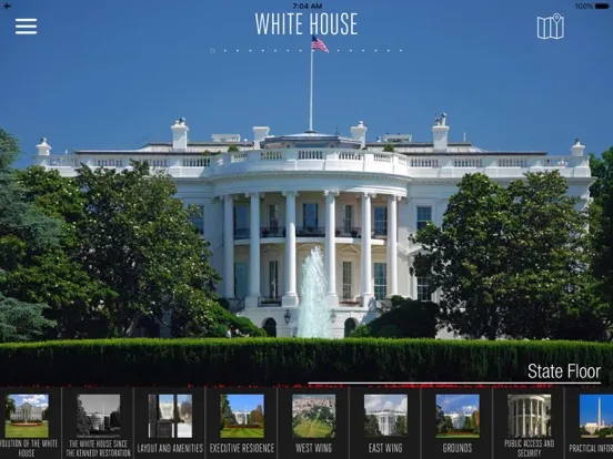 Zrzuty ekranu White House Visitor Guide iPad 