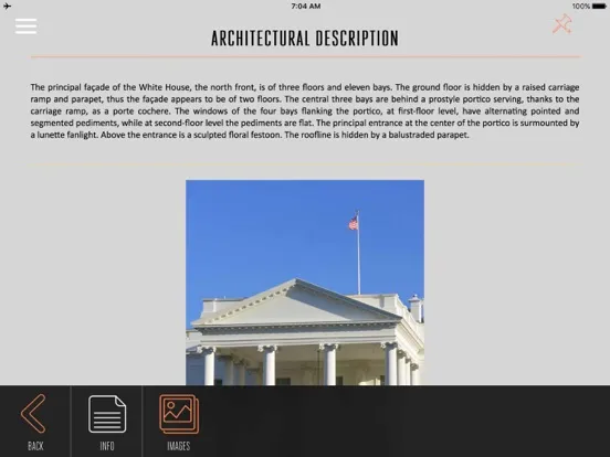 Zrzuty ekranu White House Visitor Guide iPad 