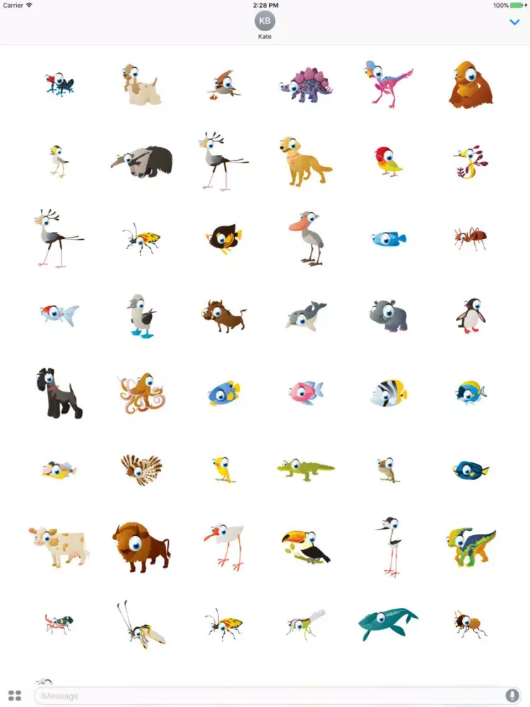 Animals Big Eyes Mania - 100+ Stickers Collection iPad  Ekran Görüntüleri