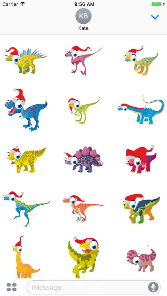 Ảnh chụp màn hình của Christmas Dinos Big Eye Collection Stickers Mania