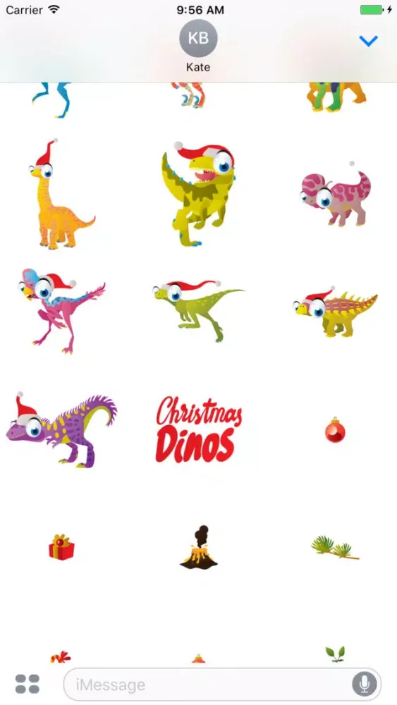 Ảnh chụp màn hình của Christmas Dinos Big Eye Collection Stickers Mania