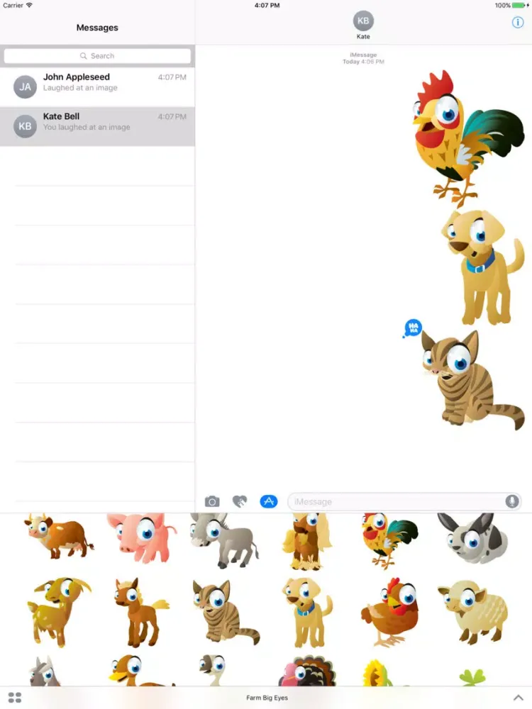 Farm Big Eyes Collection Stickers Mania iPad  স্ক্রিনশট