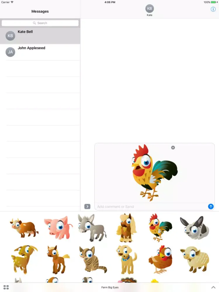 Farm Big Eyes Collection Stickers Mania iPad  স্ক্রিনশট