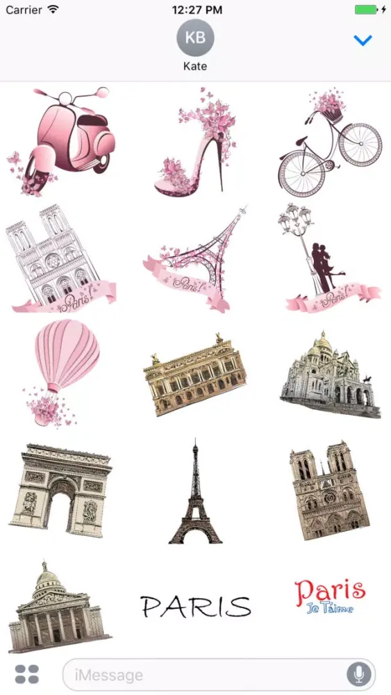 Paris Stickers & Photos Mania スクリーンショット