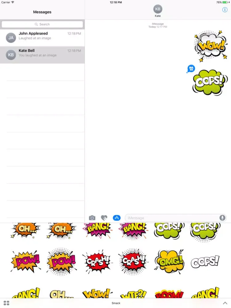 Capturas de pantalla de Comic Speech Bubbles Stickers Mania iPad 