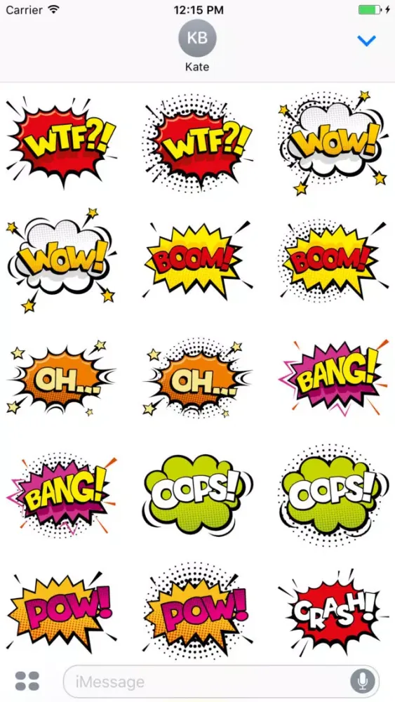 Capturas de pantalla de Comic Speech Bubbles Stickers Mania