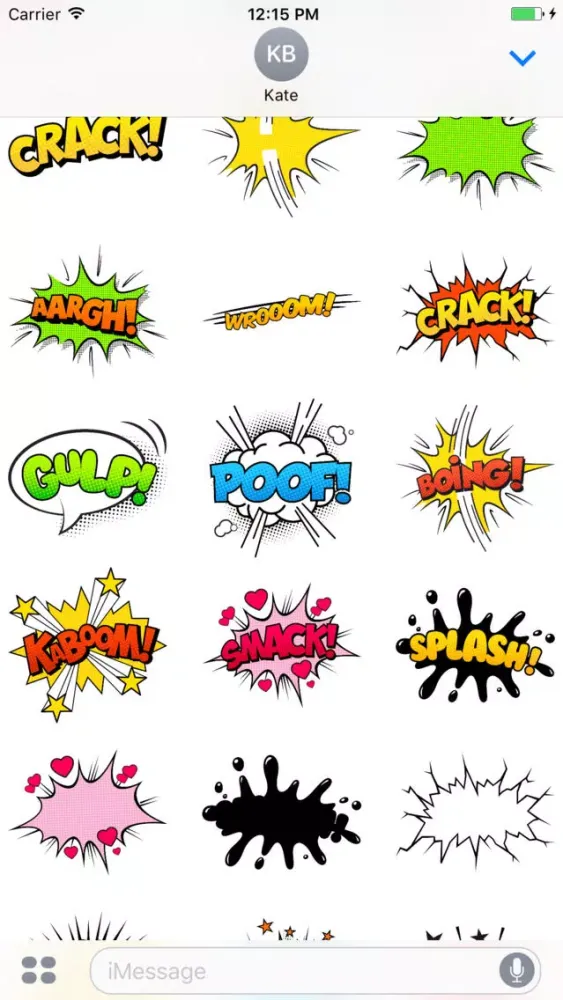 Capturas de pantalla de Comic Speech Bubbles Stickers Mania
