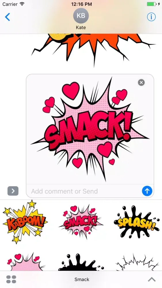 Capturas de pantalla de Comic Speech Bubbles Stickers Mania