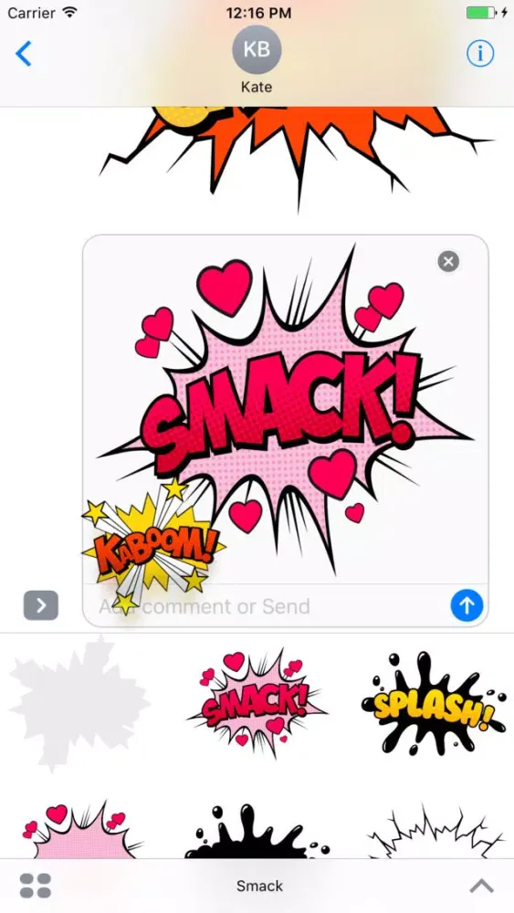 Capturas de pantalla de Comic Speech Bubbles Stickers Mania