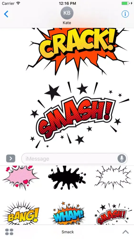 Capturas de pantalla de Comic Speech Bubbles Stickers Mania