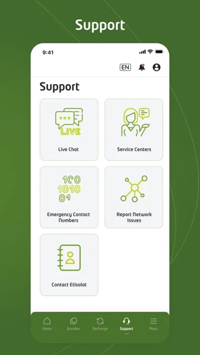 Tangkapan layar My Etisalat AFG