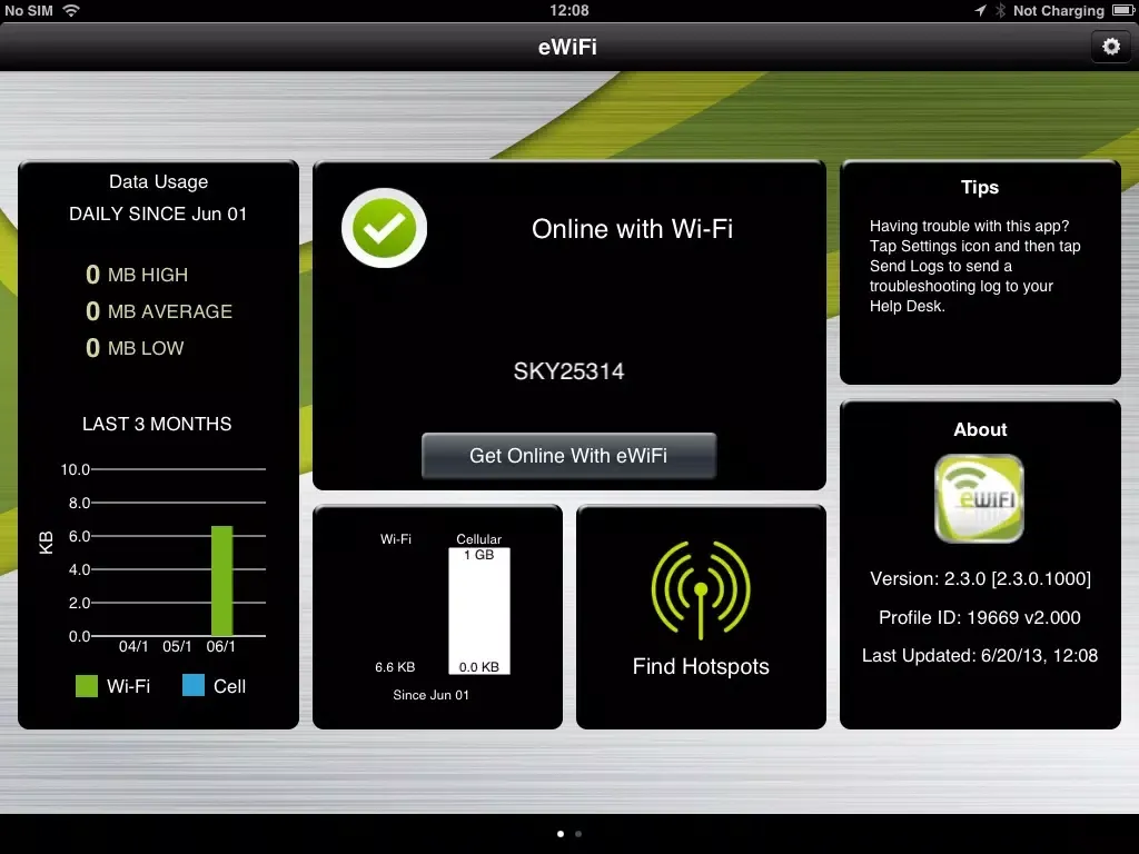 Скриншоты Etisalat eWifi iPad 