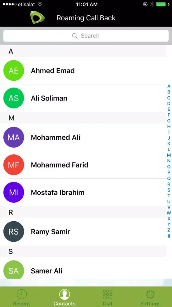 Roaming Callback سکرین شاٹس