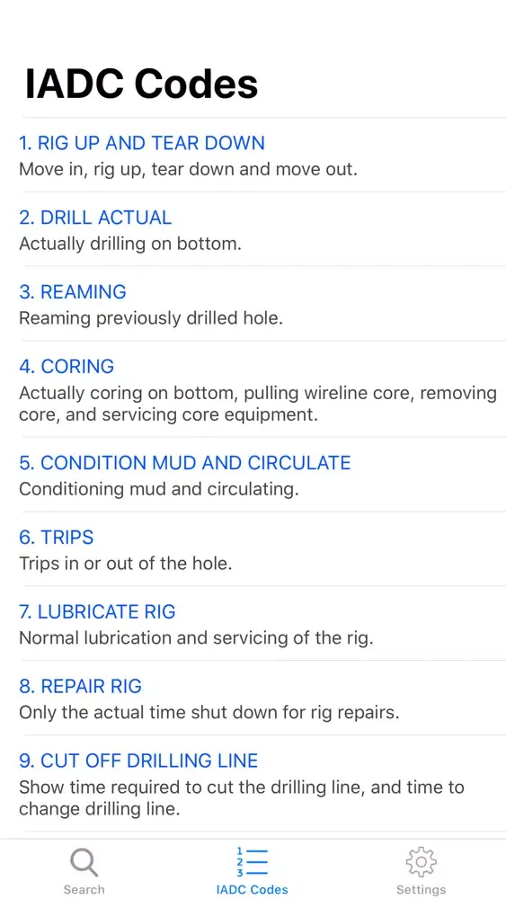 Tangkapan layar ETM Oilfield Glossary