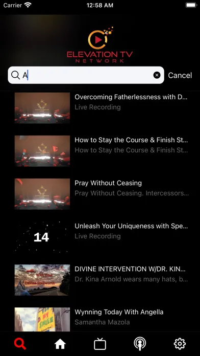 Zrzuty ekranu Elevation TV Network