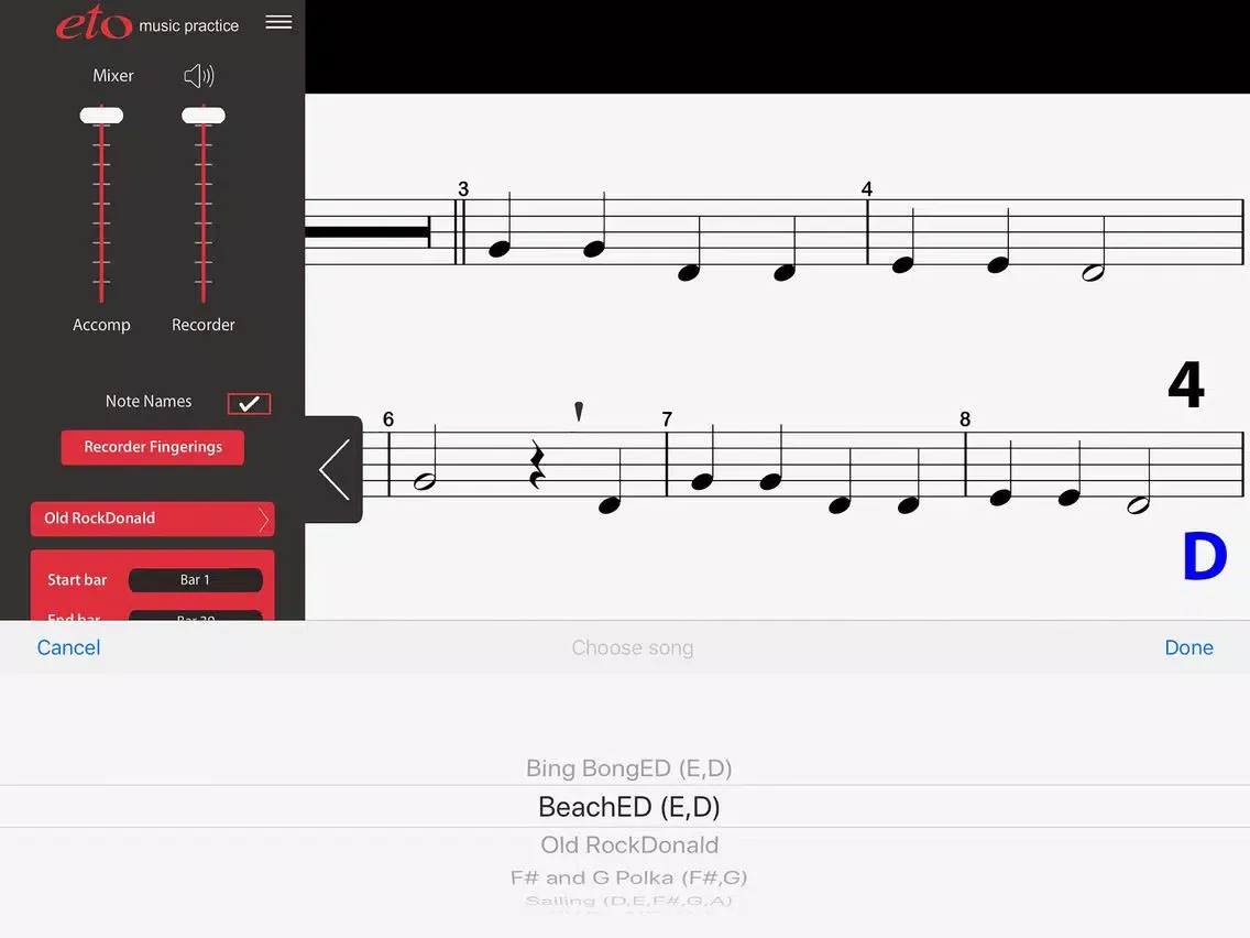 Tangkapan skrin Recorder Level 2 iPad