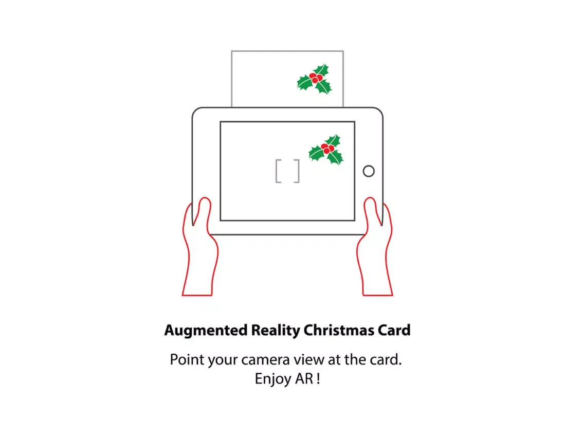 Tangkapan layar AR Christmas Card iPad 