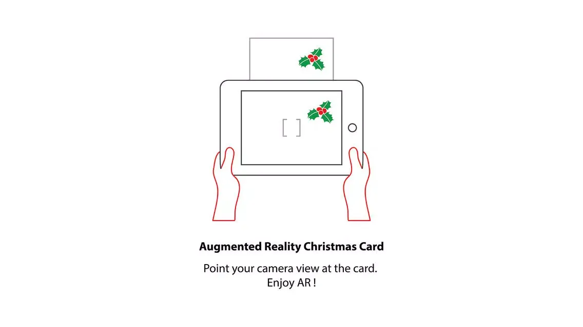 Tangkapan layar AR Christmas Card
