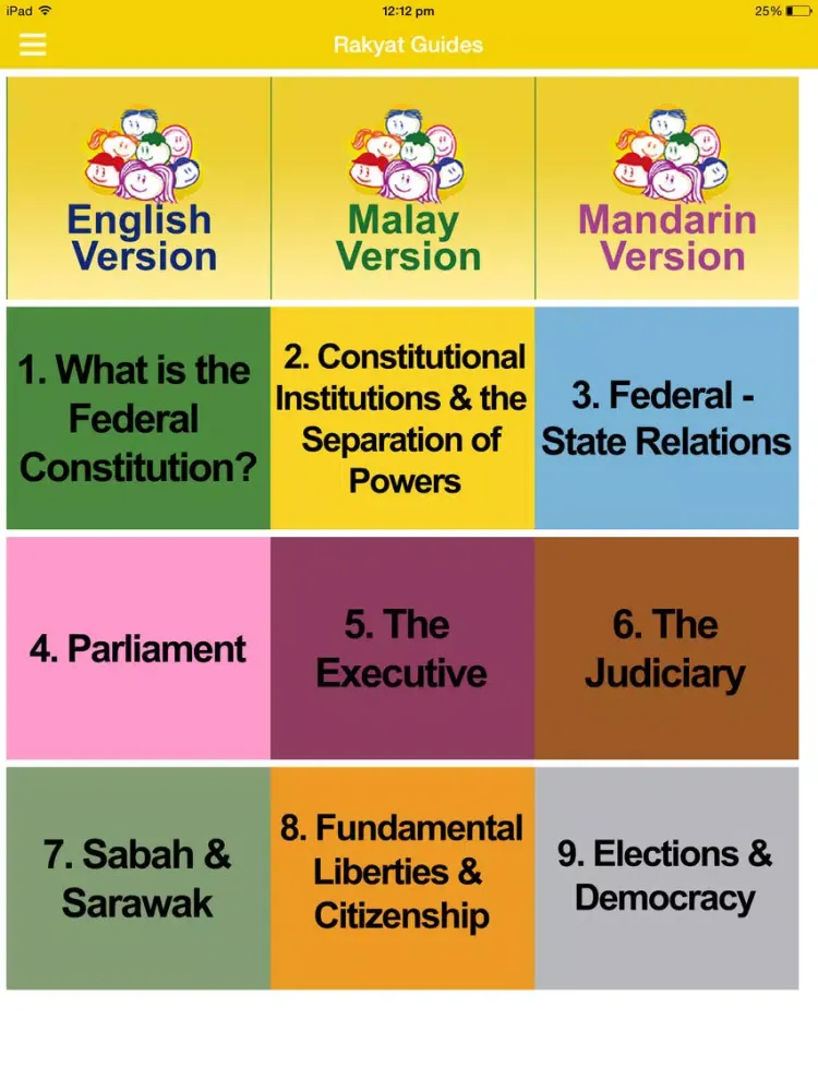 Screenshot di MyConstitution iPad 