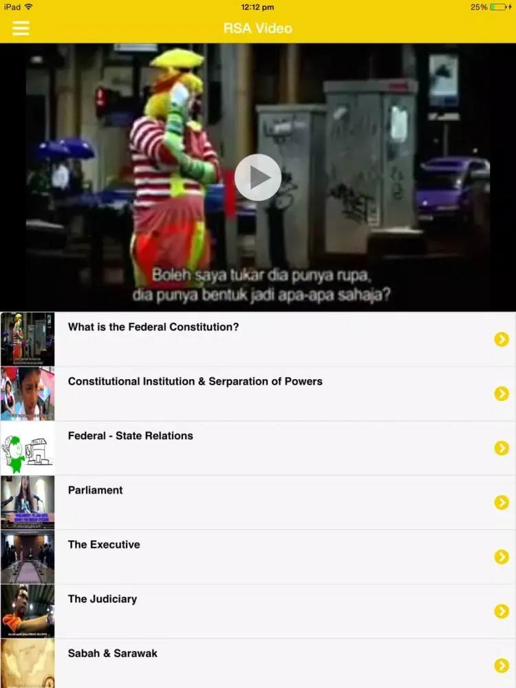 Screenshot di MyConstitution iPad 
