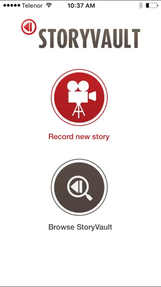 Capturas de tela do StoryVault