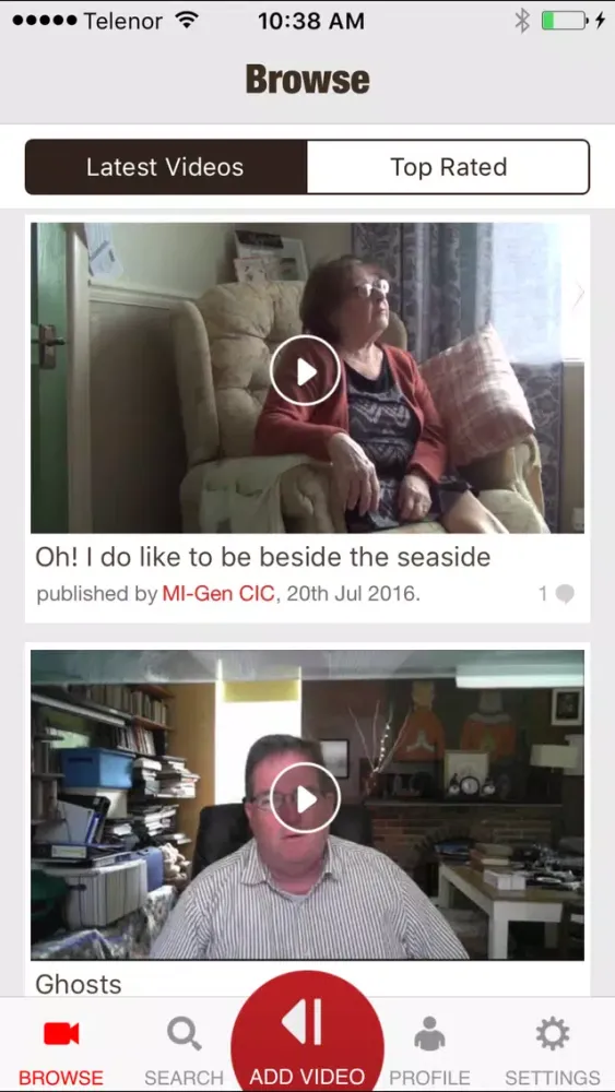 Capturas de tela do StoryVault