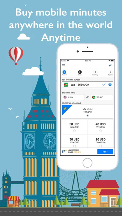 Zrzuty ekranu One Communications Topup App