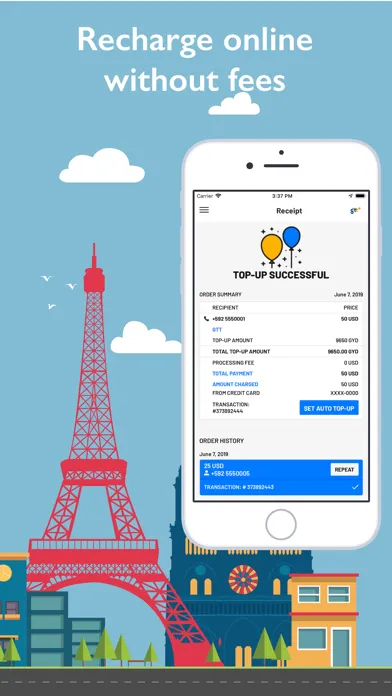 Zrzuty ekranu One Communications Topup App